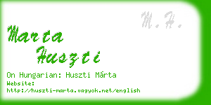 marta huszti business card